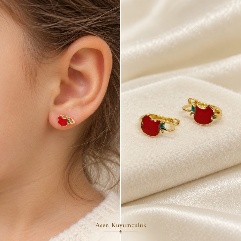 8 Ayar Çocuk Küpesi