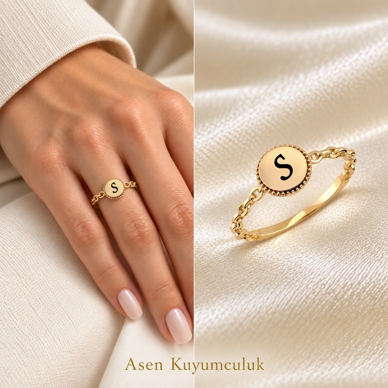 14 AYAR HARFLİ YÜZÜK