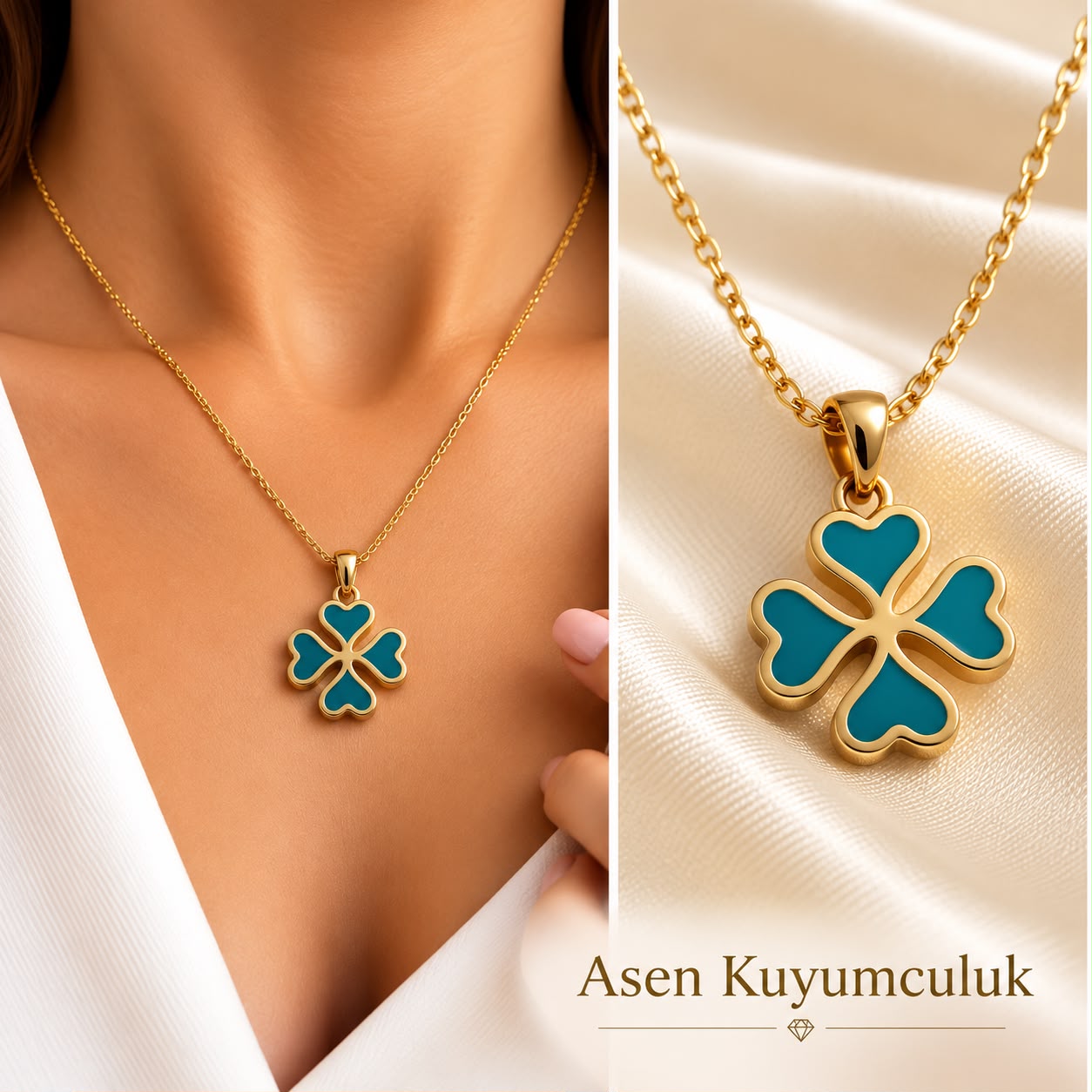 YONCA MİNELİ KOLYE
