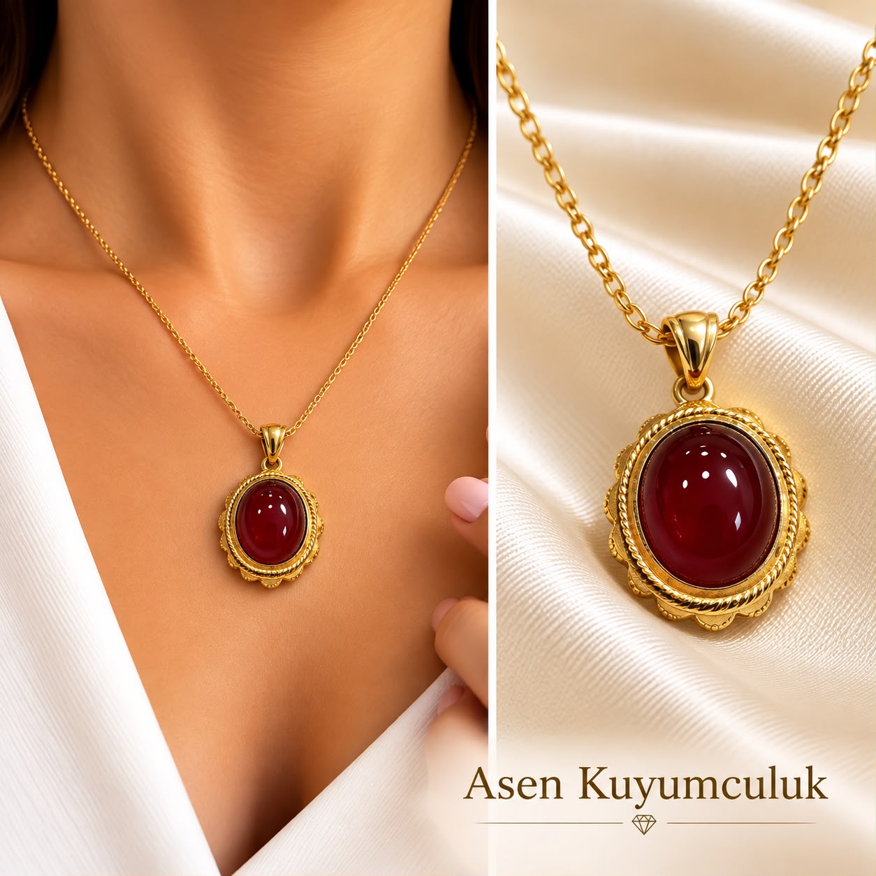 AKİK TAŞLI KOLYE UCU (ZİNCİRSİZ)