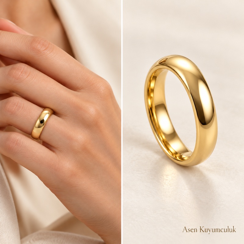5 MİLİM GOLD RENK KLASİK ALYANS