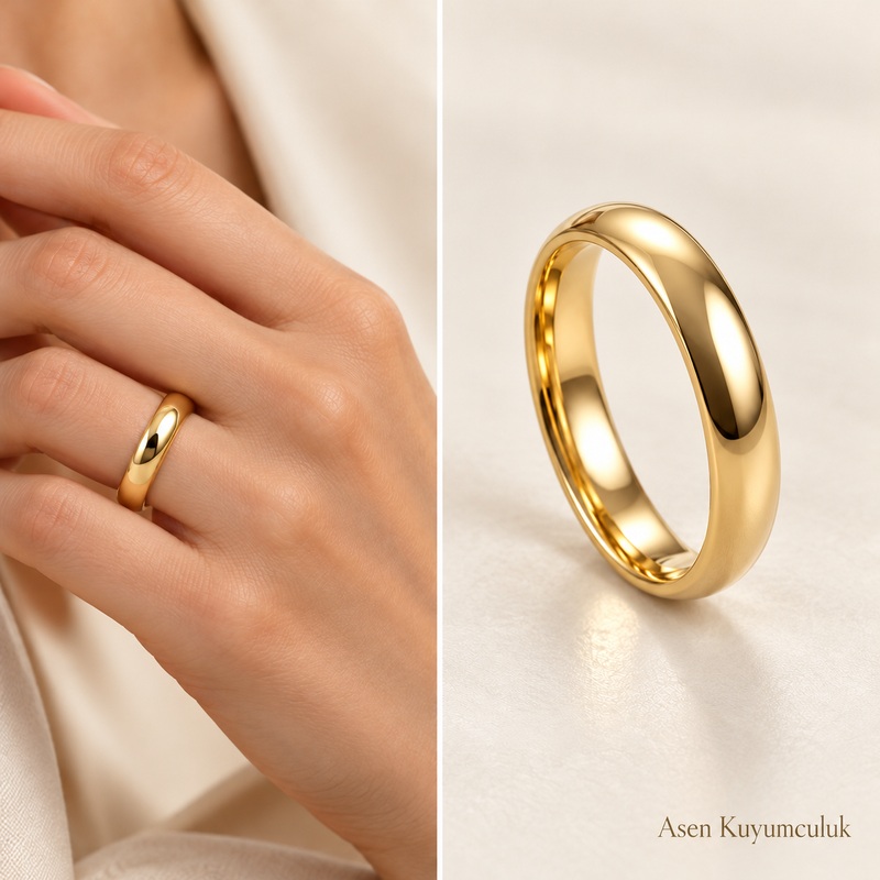 4 MİLİM GOLD RENK KLASİK ALYANS