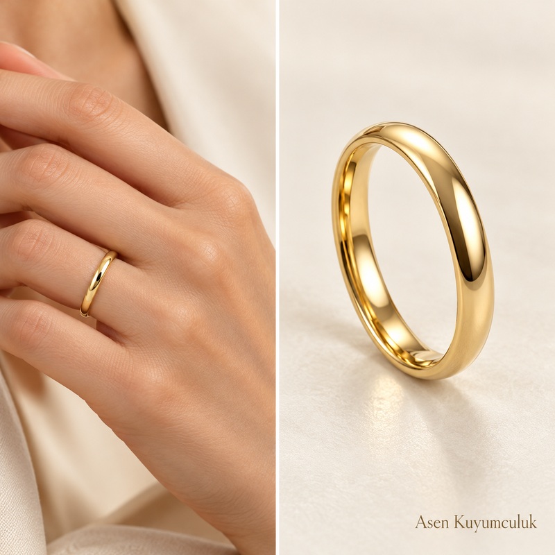 2 MİLİM GOLD RENK KLASİK ALYANS