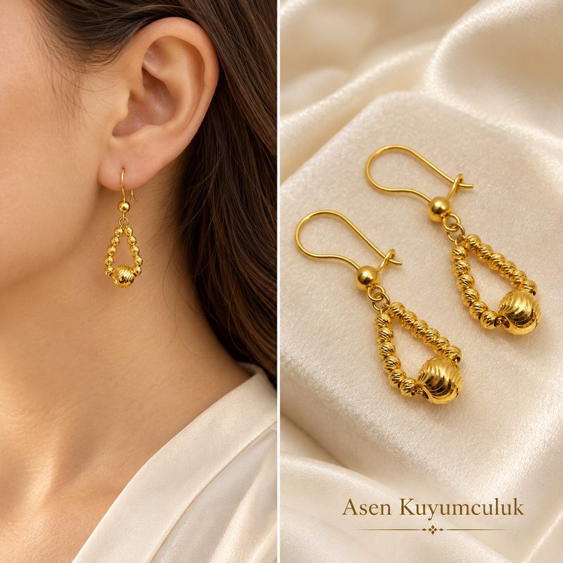 22 Ayar küpe