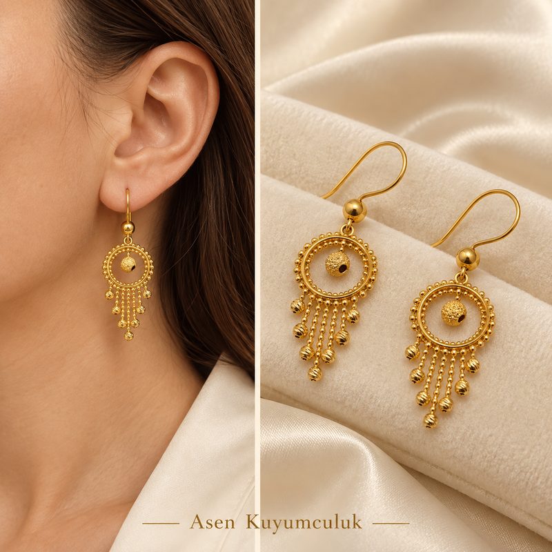 22 ayar küpe