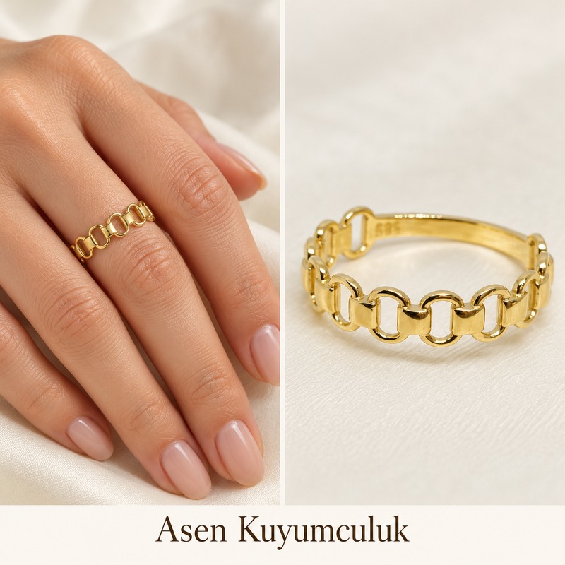 Halkalı minimal yüzük