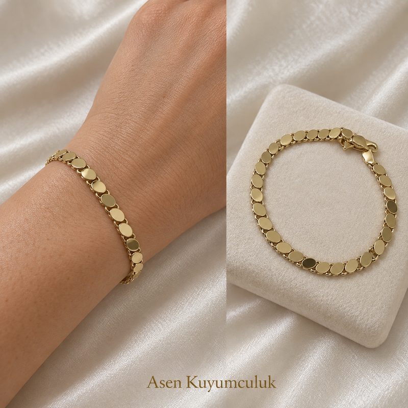 OVAL PLAKALI BİLEKLİK